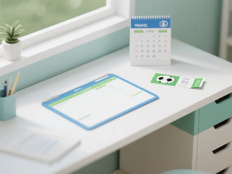 世界杯观赛计划与赛程规划示意图